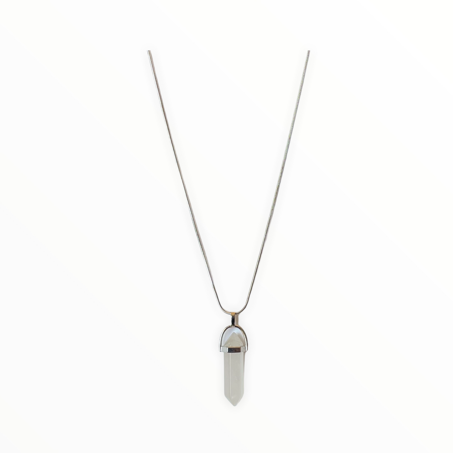Clear Quartz Crystal Point With Chain